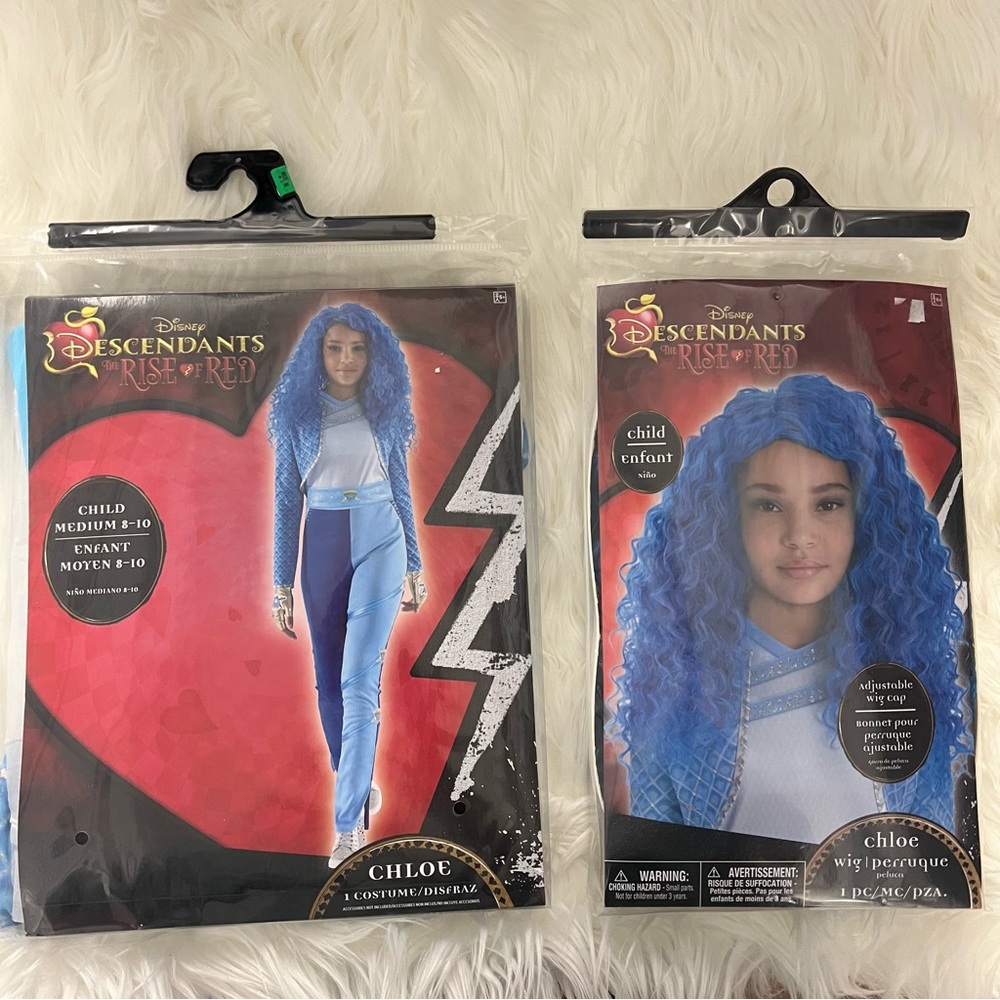 Disney Descendants Chloe girls Costume with wig M 8-10
